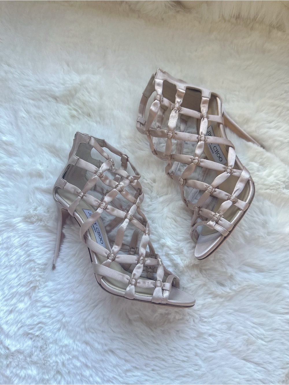 New Authentic Jimmy Choo Satin Knotted Sandal